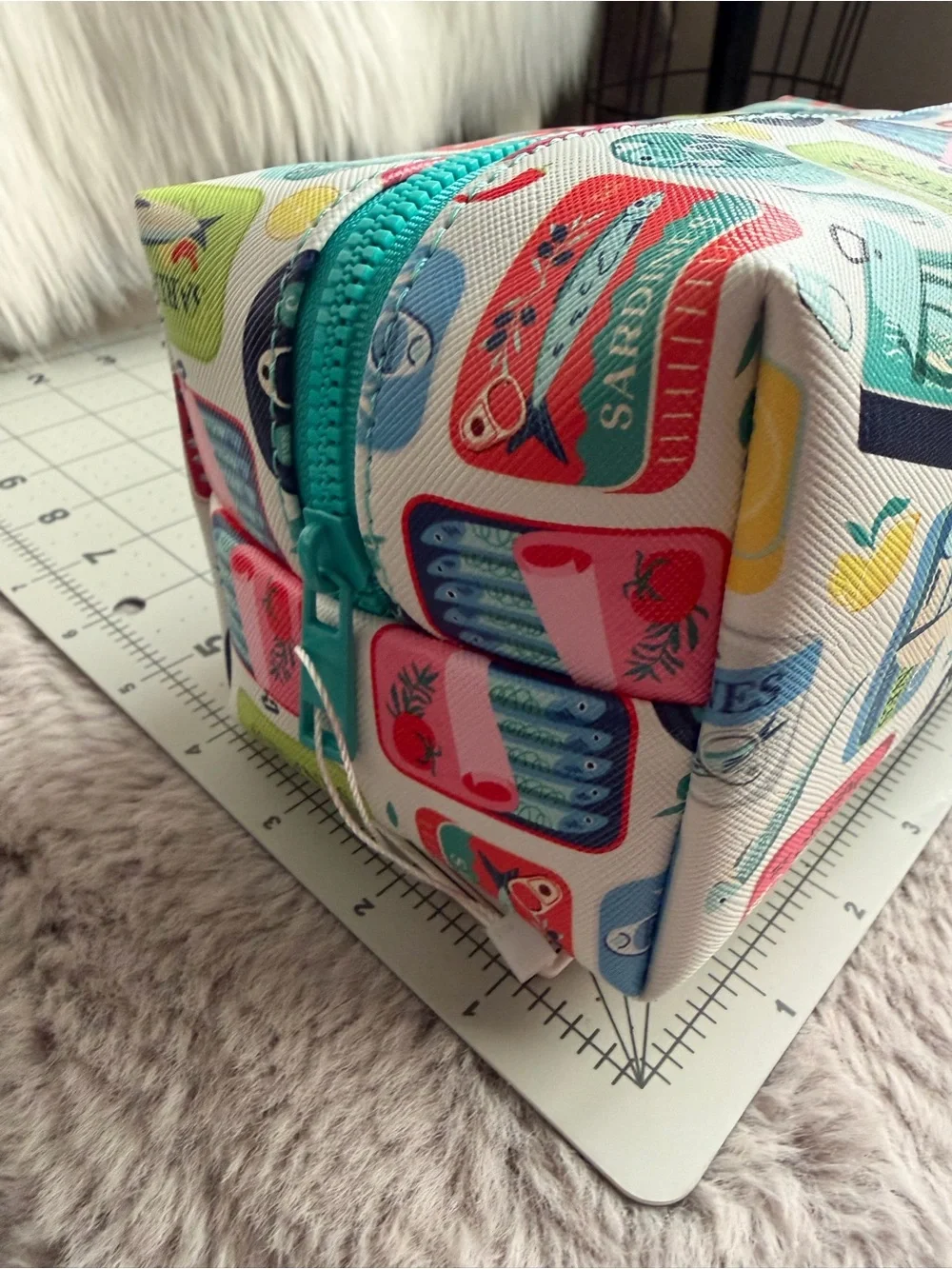 Blush Crush | Colorful Sardine Print Cosmetic Zipper Pouch